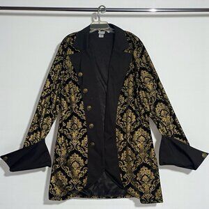 Dreamguy Pirate Jacket Men’s L Costume Gothic Steampunk Cosplay Black Gold